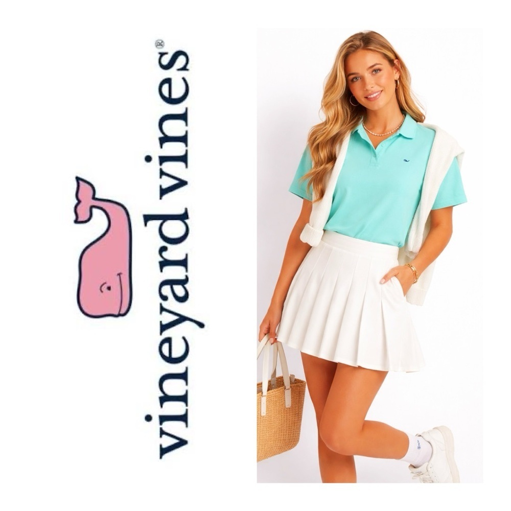 VINEYARD VINES Aqua Blue Polo T Shirt